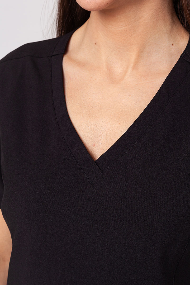 Komplet medyczny damski Maevn Momentum (bluza Double V-neck, spodnie 6-pocket) czarny-10