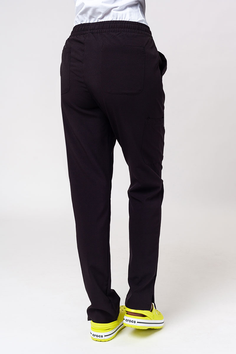 Komplet medyczny damski Maevn Momentum (bluza Double V-neck, spodnie 6-pocket) czarny-15