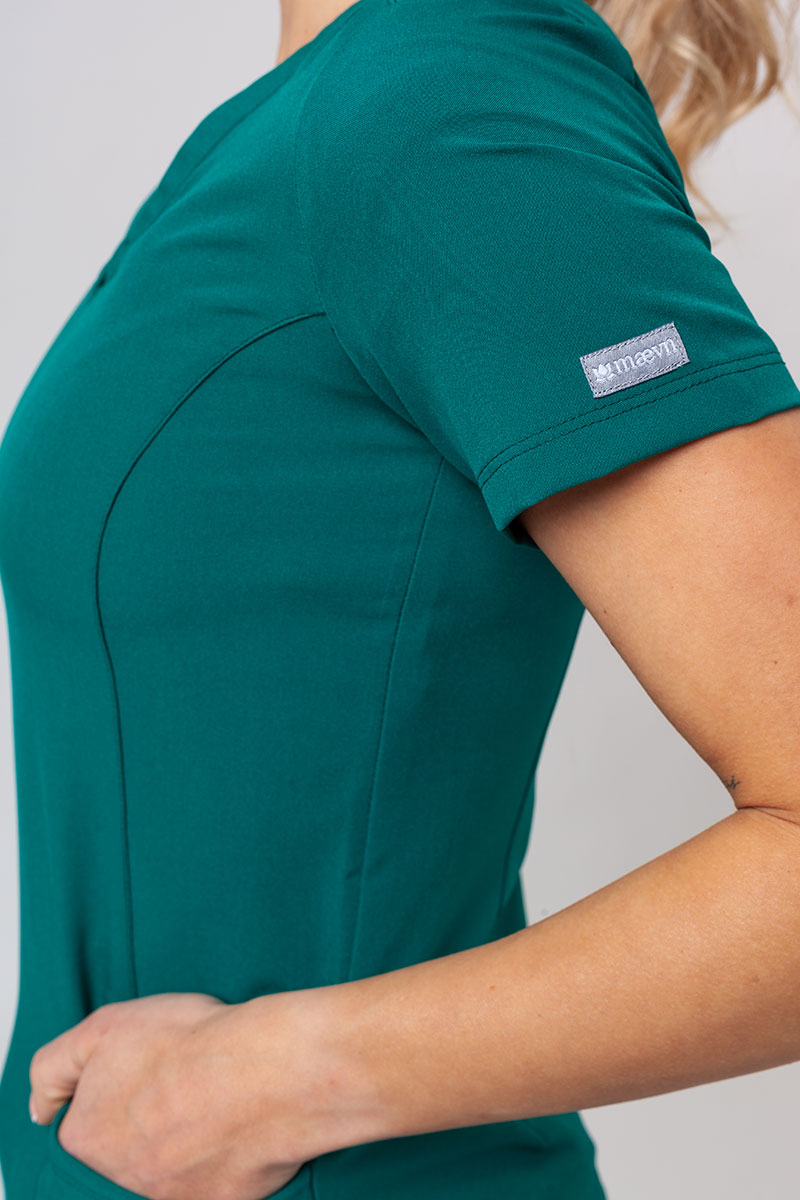 Komplet medyczny damski Maevn Momentum (bluza Double V-neck, spodnie 6-pocket) zielony-7