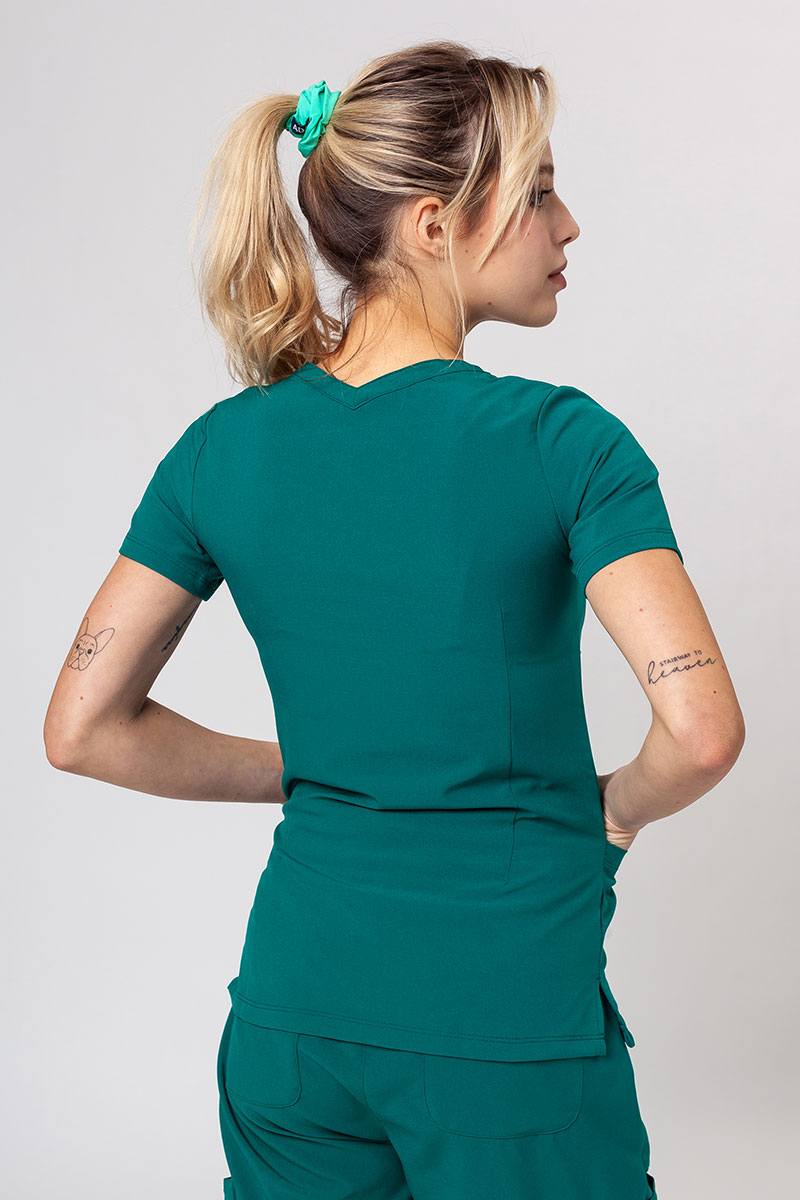 Komplet medyczny damski Maevn Momentum (bluza Double V-neck, spodnie 6-pocket) zielony-3