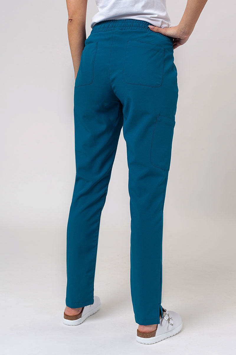 Komplet medyczny damski Maevn Momentum (bluza Double V-neck, spodnie 6-pocket) karaibski błękit-6