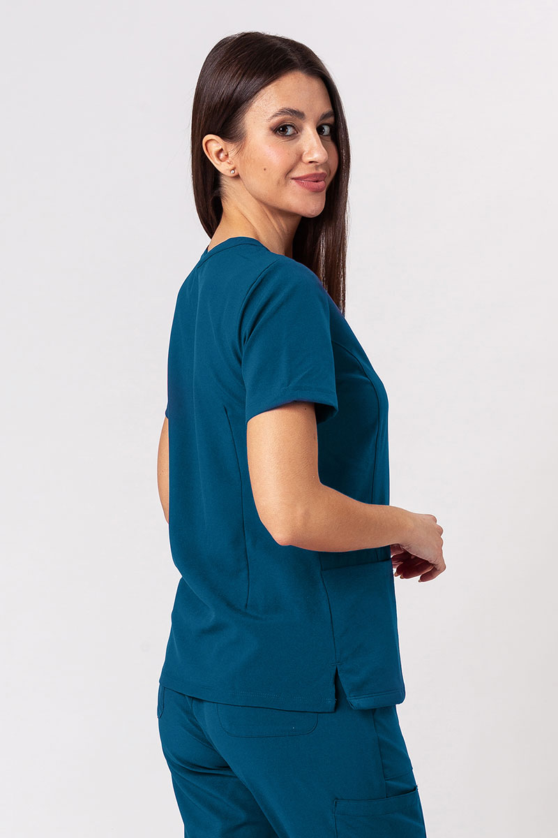 Komplet medyczny damski Maevn Momentum (bluza Double V-neck, spodnie 6-pocket) karaibski błękit-3