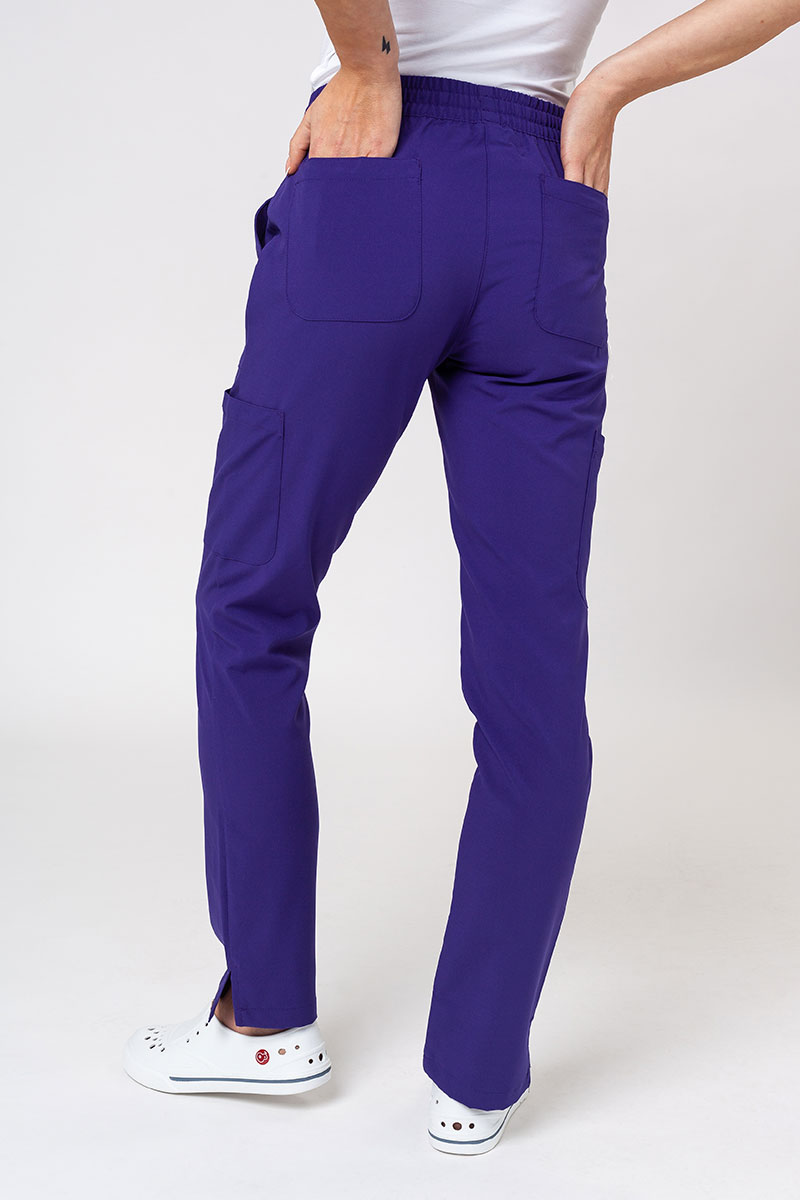 Komplet medyczny damski Maevn Momentum (bluza Double V-neck, spodnie 6-pocket) fioletowy-9