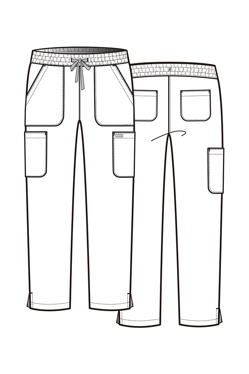 Komplet medyczny damski Maevn Momentum (bluza Double V-neck, spodnie 6-pocket) karaibski błękit-11