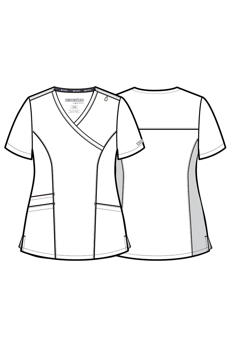 Komplet medyczny damski Maevn Momentum (bluza Asymetric, spodnie Jogger) szary-14