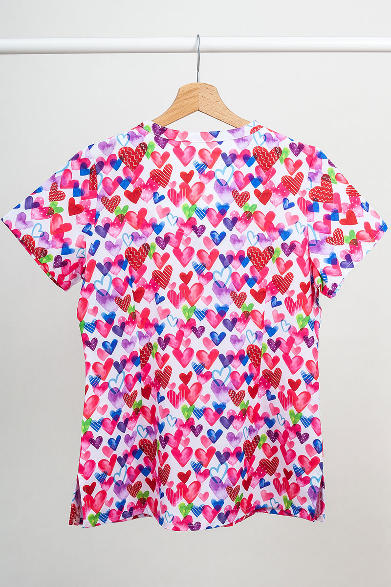 Kolorowa bluza damska Maevn Prints jedna miłość-3