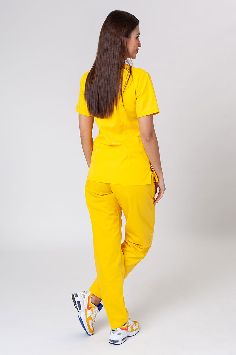 Komplet medyczny damski Sunrise Uniforms Basic Classic (bluza Light, spodnie Regular) żółty-1