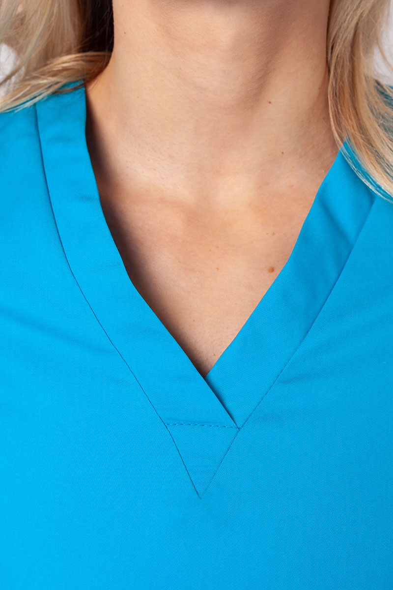 Komplet medyczny damski Sunrise Uniforms Basic Classic (bluza Light, spodnie Regular) turkusowy-4