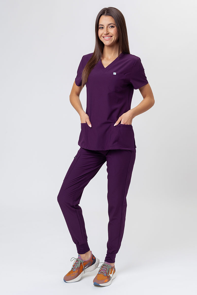 Spodnie medyczne damskie Uniforms World 309TS™ Valiant bakłażanowe-7