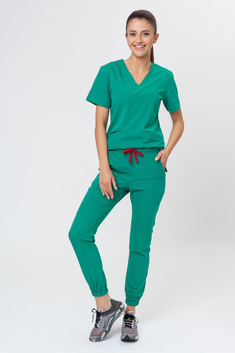 Spodnie medyczne damskie Sunrise Uniforms Premium Chill jogger zielone-2