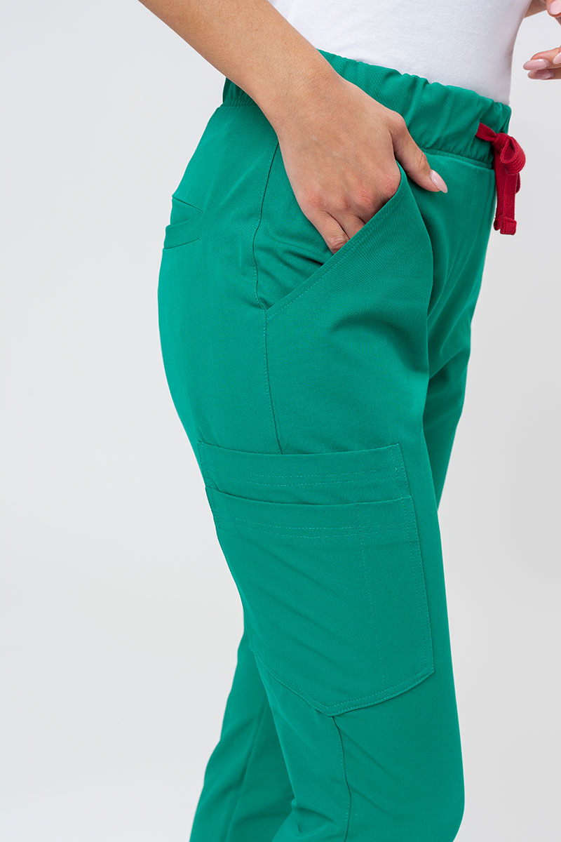 Spodnie medyczne damskie Sunrise Uniforms Premium Chill jogger zielone-4