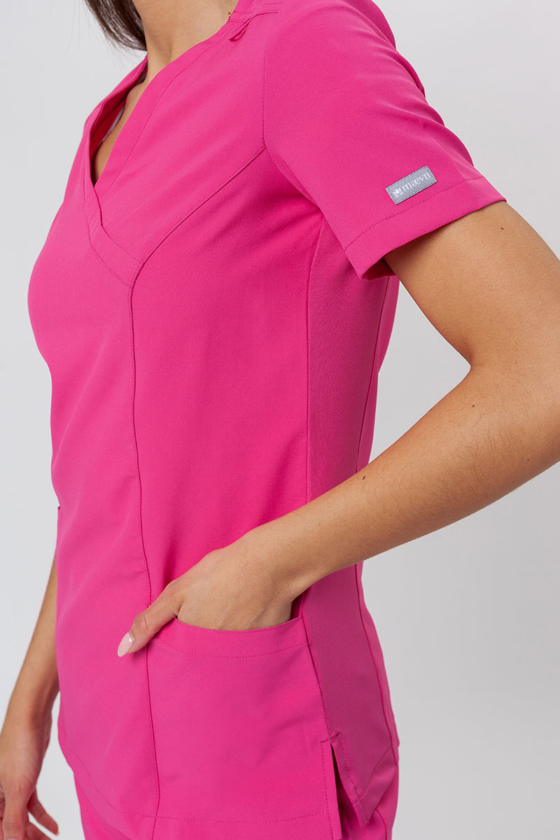 Komplet medyczny damski Maevn Momentum (bluza Asymetric, spodnie Jogger) różowy-6
