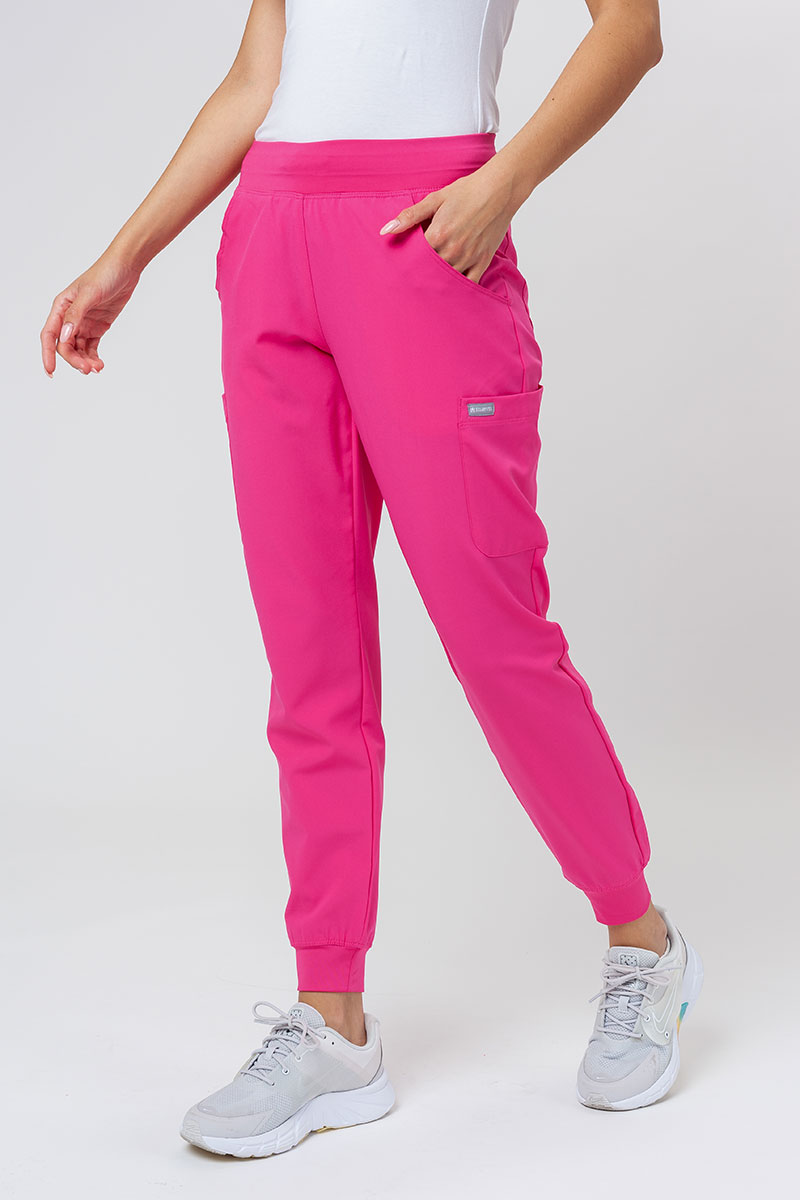 Komplet medyczny damski Maevn Momentum (bluza Asymetric, spodnie Jogger) różowy-9