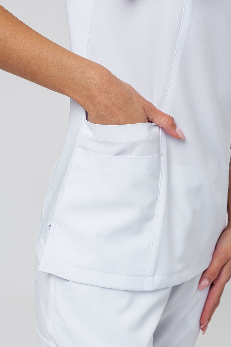 Komplet medyczny damski Maevn Momentum (bluza Asymetric, spodnie Jogger) biały-7