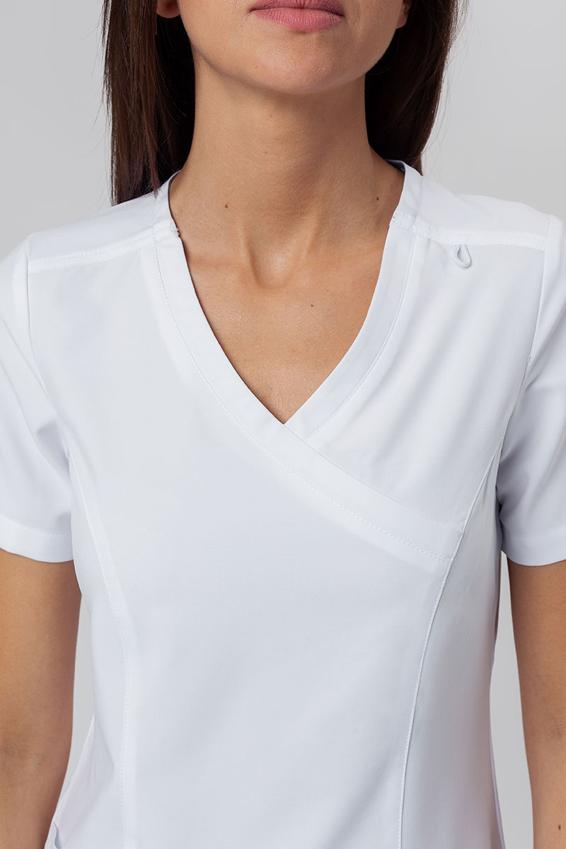 Komplet medyczny damski Maevn Momentum (bluza Asymetric, spodnie Jogger) biały-4