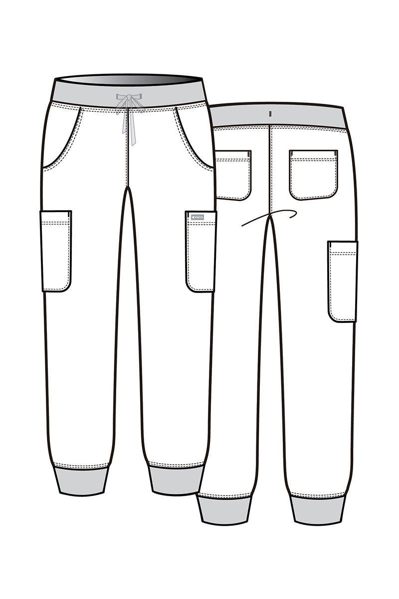 Komplet medyczny damski Maevn Momentum (bluza Asymetric, spodnie Jogger) biały-16