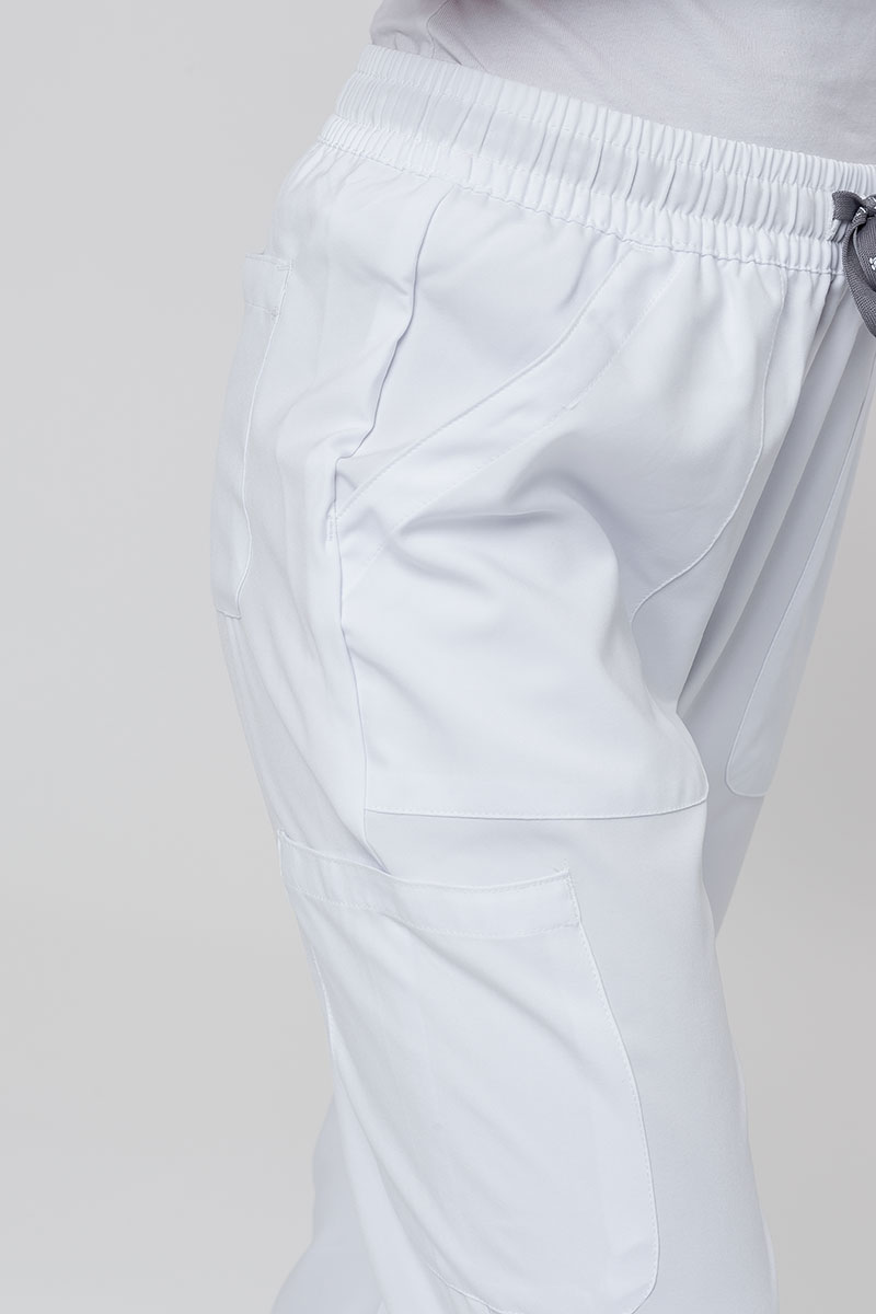 Spodnie medyczne damskie Maevn Momentum 6-pocket białe-4