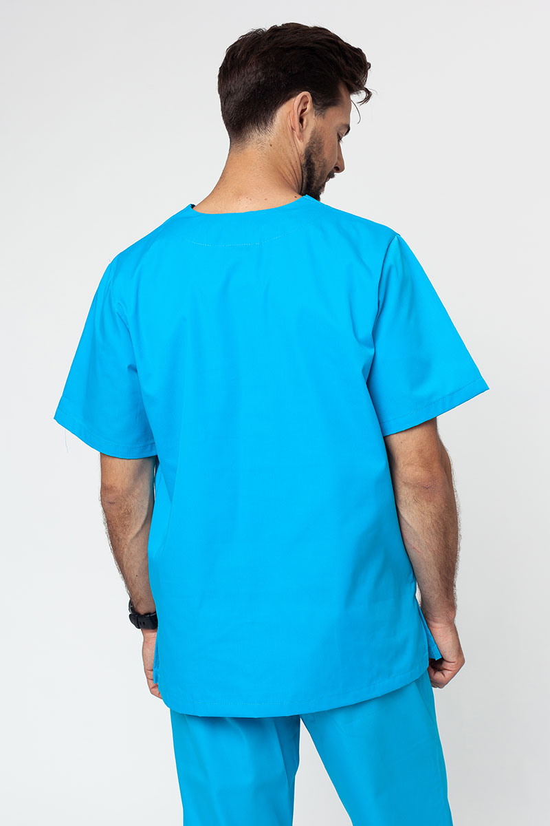 Bluza medyczna męska Sunrise Uniforms Basic Standard turkusowa-1