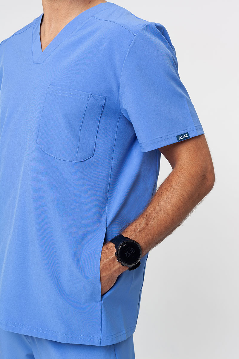 Komplet medyczny męski Adar Cargo klasyczny błękit (z bluzą Modern)-5