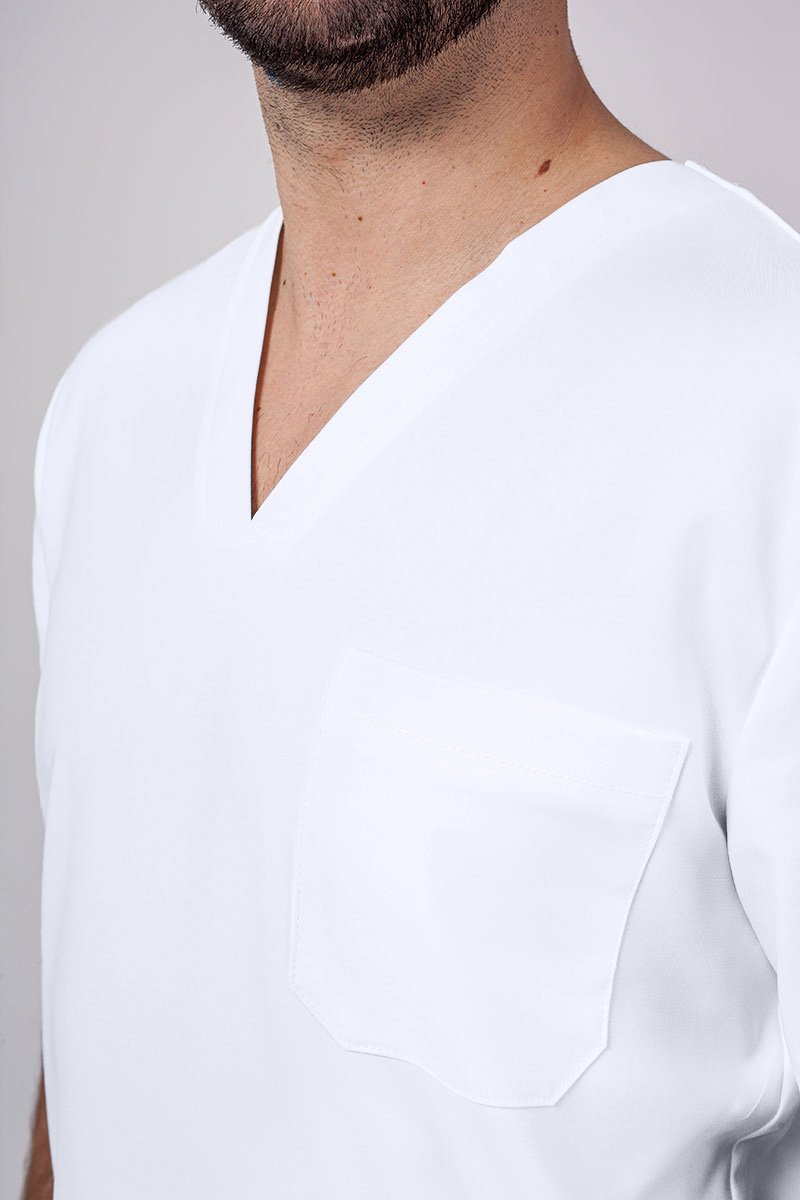 Bluza medyczna męska Sunrise Uniforms Premium Dose biała-3