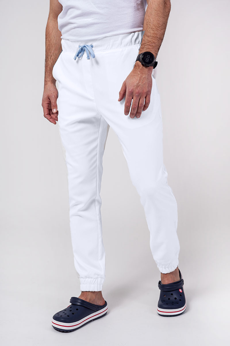 Komplet medyczny męski Sunrise Uniforms Premium Men (bluza Dose, spodnie Select jogger) biały-8
