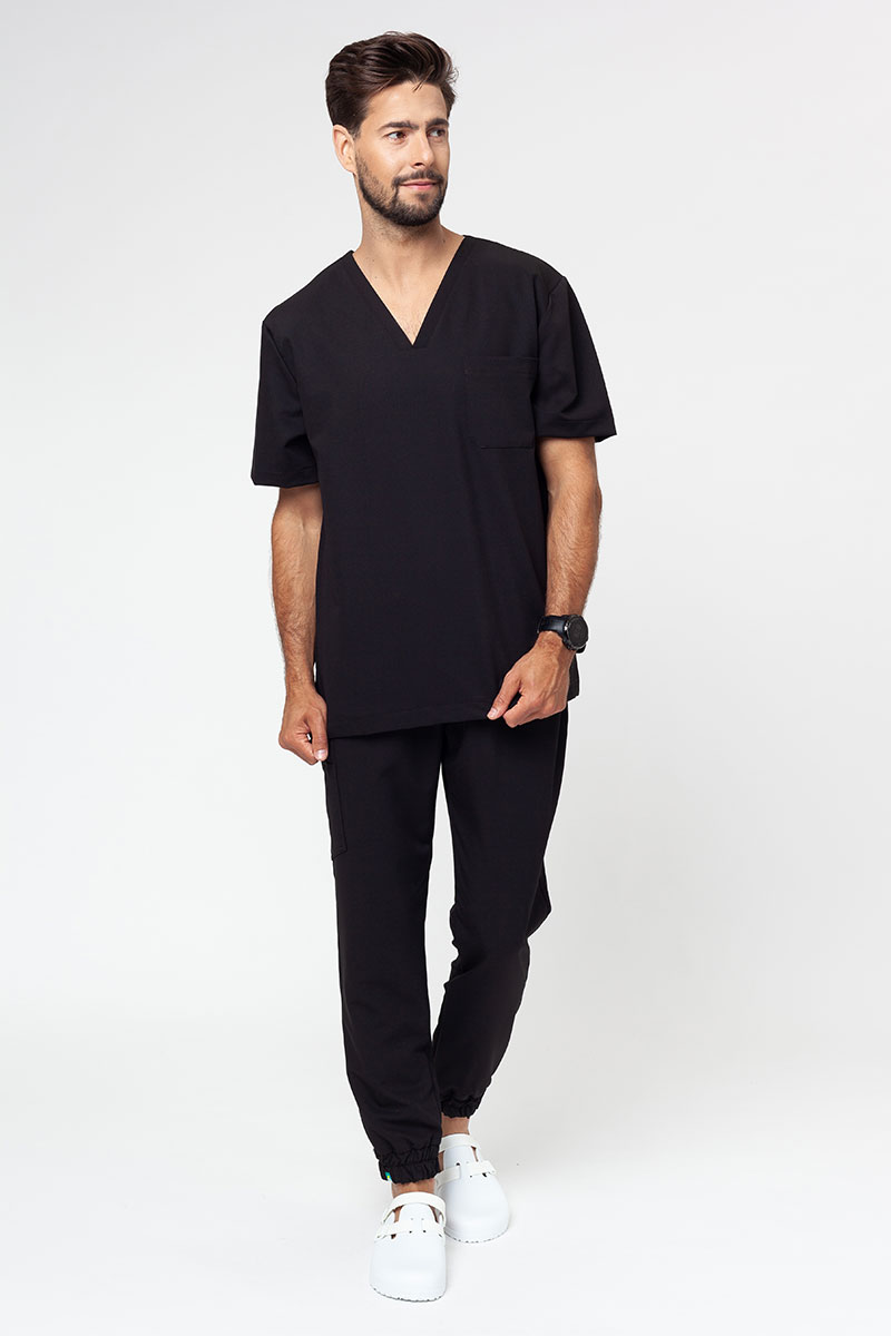 Bluza medyczna męska Sunrise Uniforms Premium Dose czarna-5