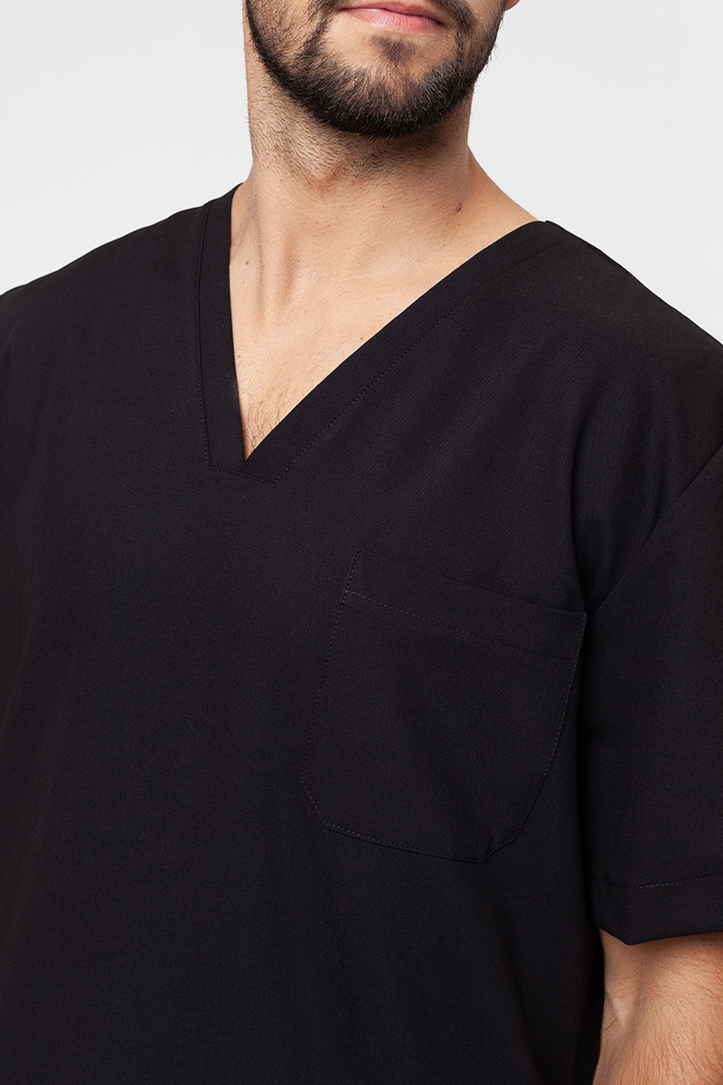 Bluza medyczna męska Sunrise Uniforms Premium Dose czarna-2