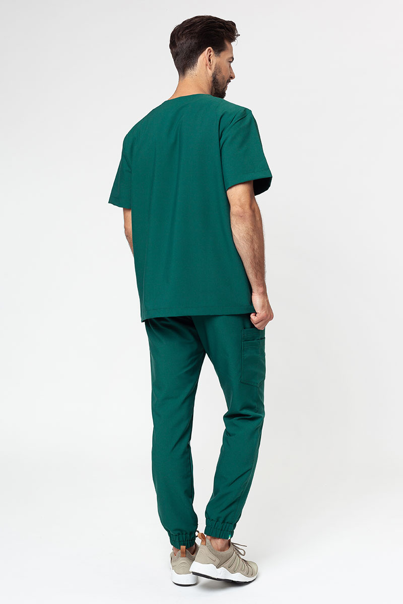 Bluza medyczna męska Sunrise Uniforms Premium Dose butelkowa zieleń-6