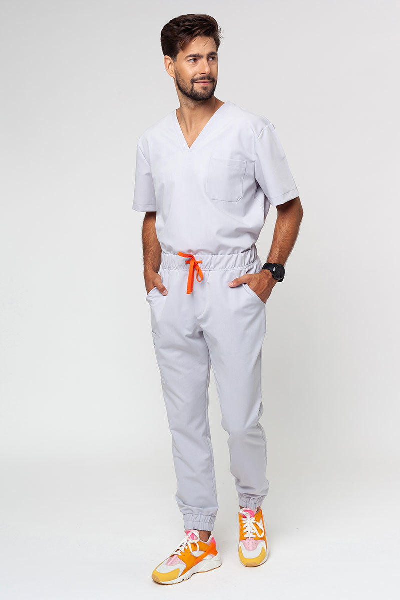 Bluza medyczna męska Sunrise Uniforms Premium Dose popielata-4