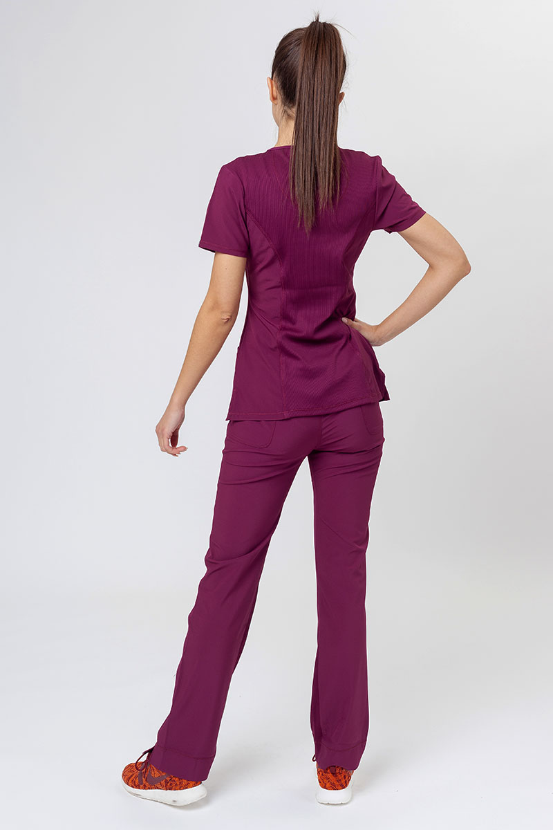 Spodnie medyczne damskie Cherokee Infinity Slim Pull-on wiśniowe-6