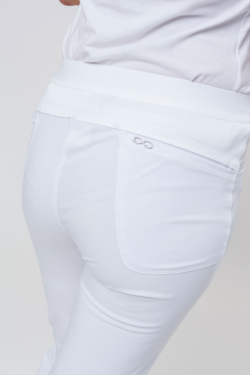 Spodnie medyczne damskie Cherokee Infinity Slim Pull-on białe-4