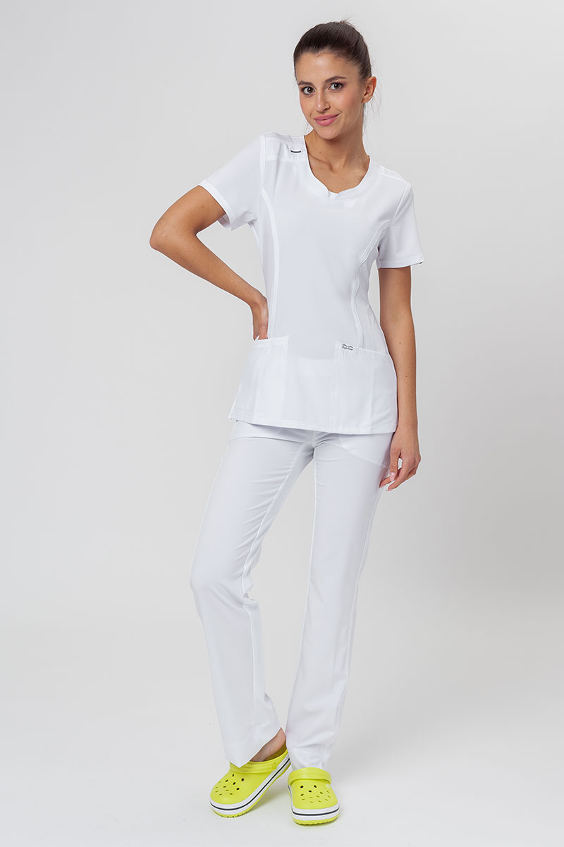 Spodnie medyczne damskie Cherokee Infinity Slim Pull-on białe-5