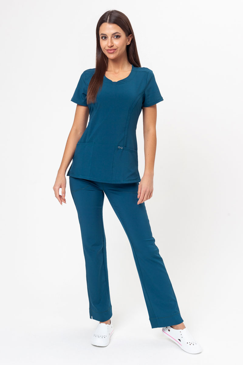 Spodnie medyczne damskie Cherokee Infinity Slim Pull-on karaibski błękit-4