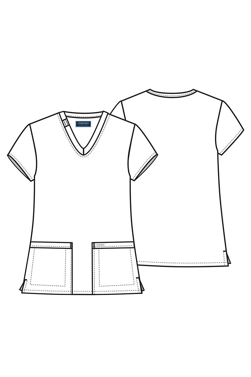 Bluza medyczna damska Cherokee Ultra V-neck Top fioletowa-6