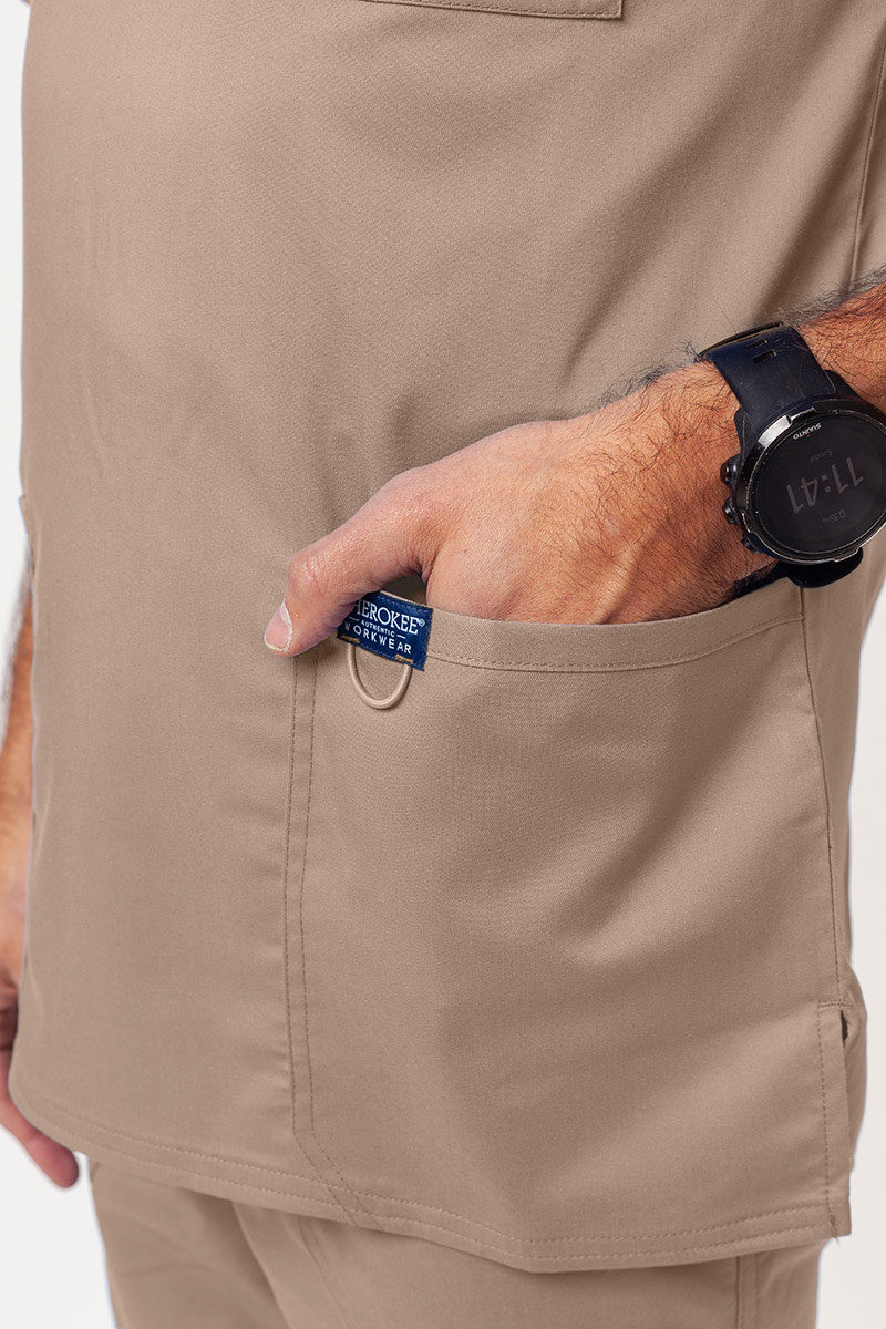 Komplet medyczny męski Cherokee Revolution (bluza V-neck, spodnie Fly Cargo) beżowy-5