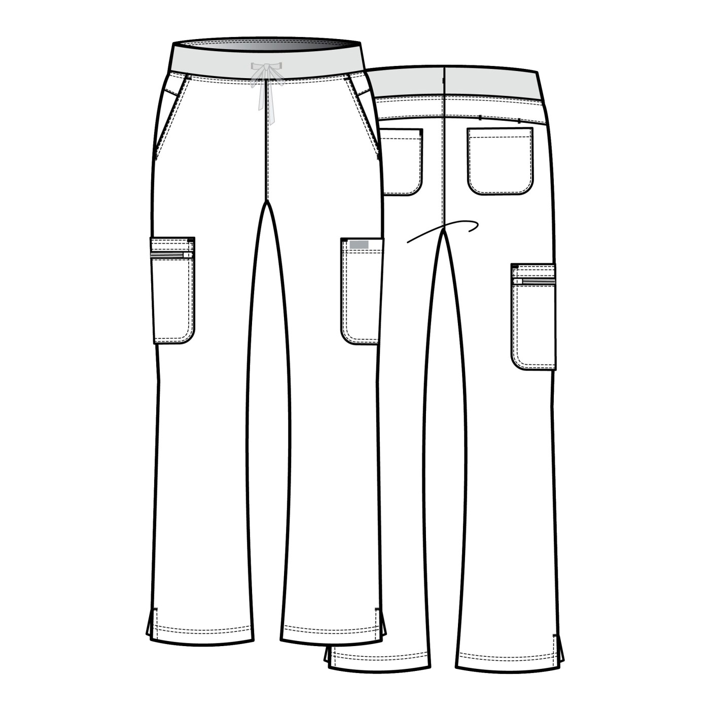 Komplet medyczny damski Maevn Momentum Flare popielaty-16