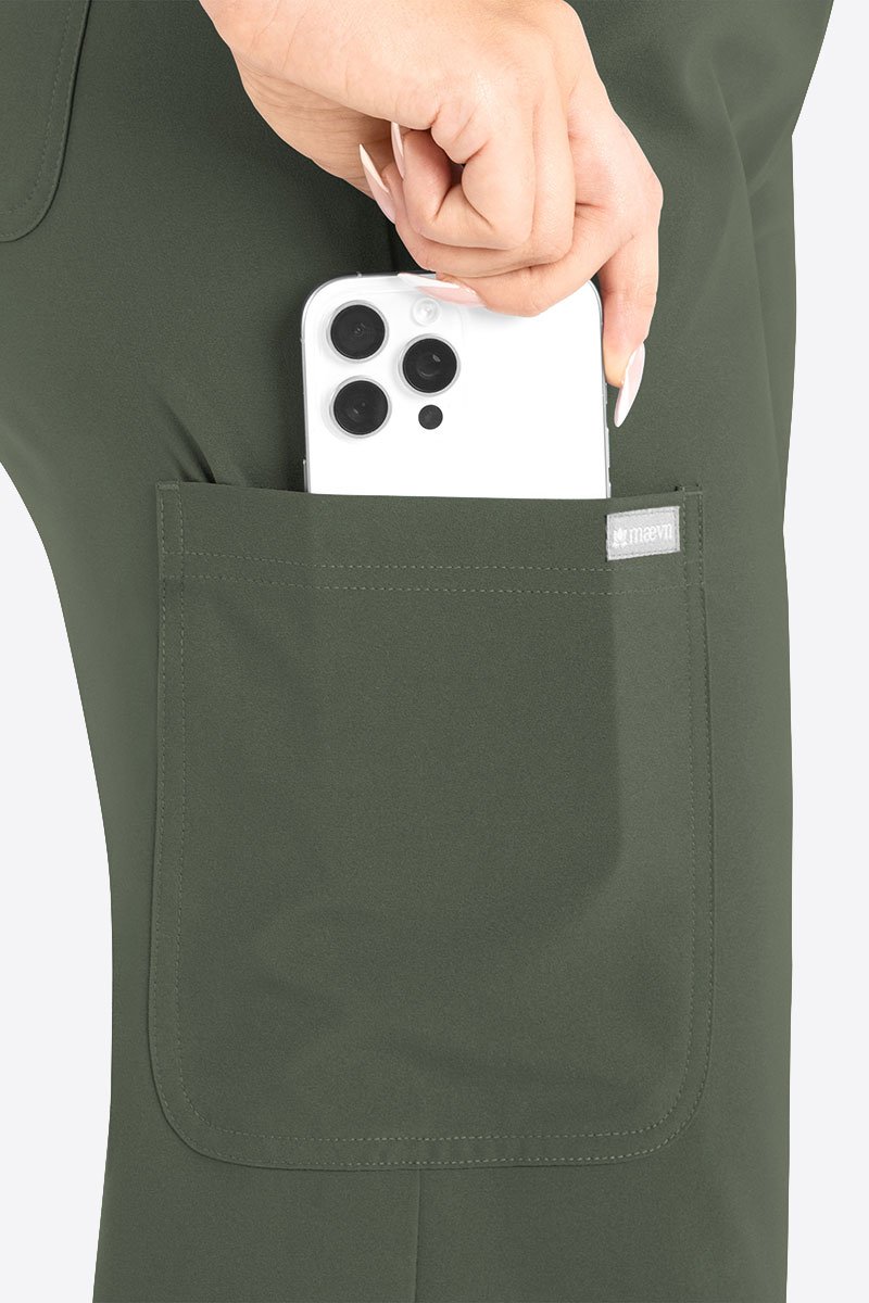 Komplet medyczny damski Maevn Momentum Round oliwkowy-9