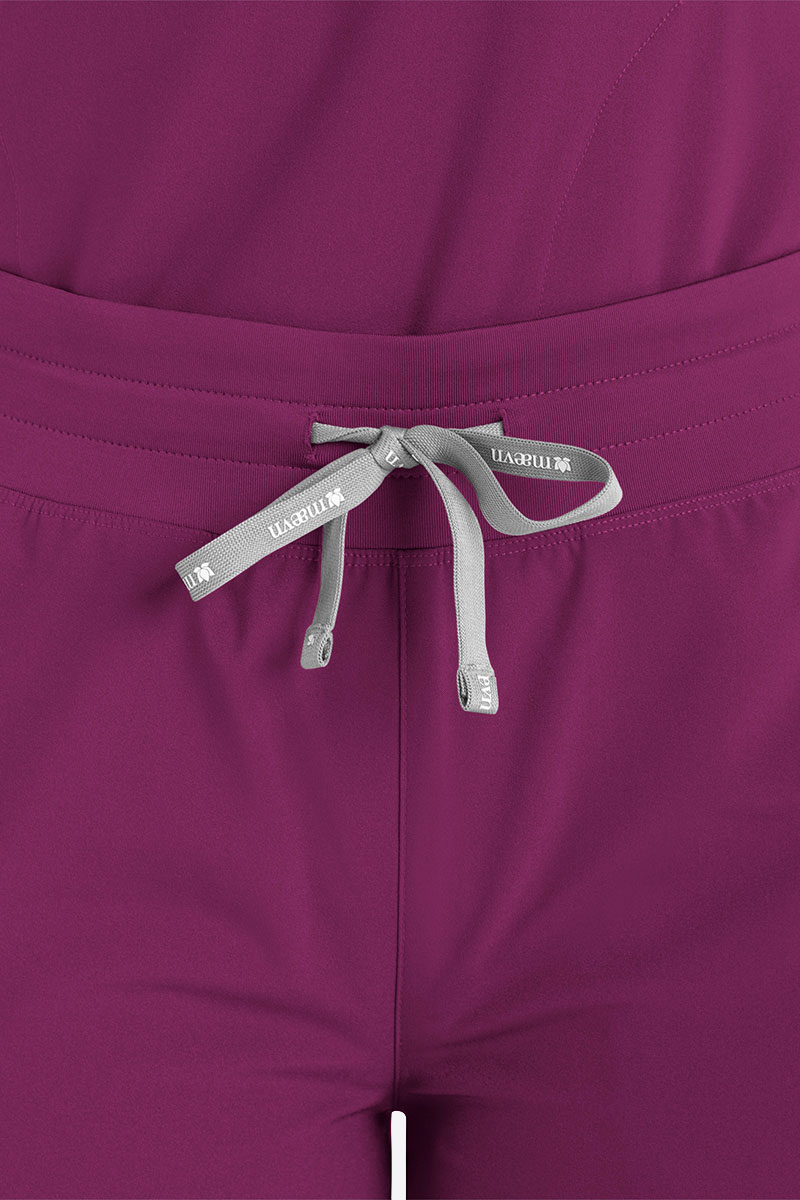 Komplet medyczny damski Maevn Momentum Round wiśniowy-8