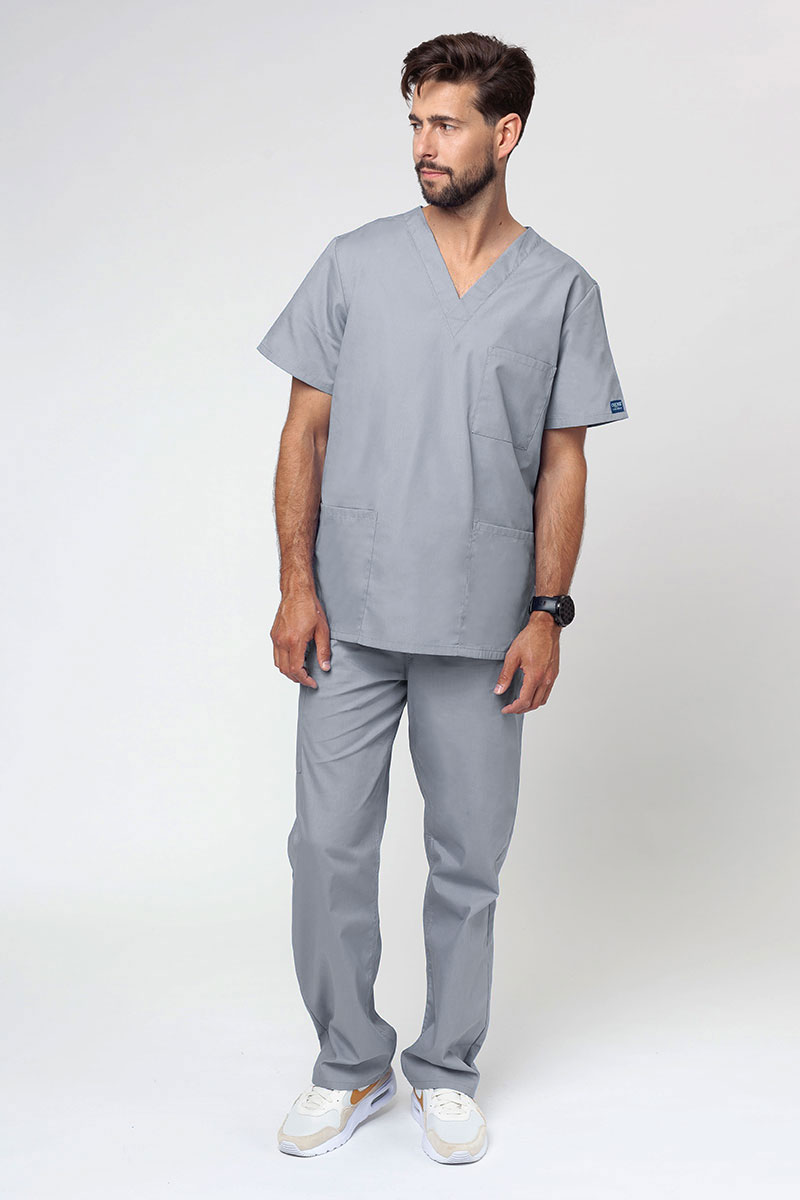 Bluza medyczna męska Cherokee Originals V-neck popielata-5