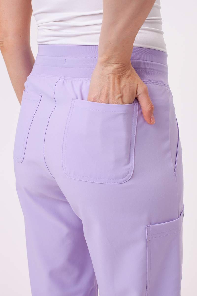 Spodnie medyczne damskie Maevn Momentum Wide Leg lawendowe-3