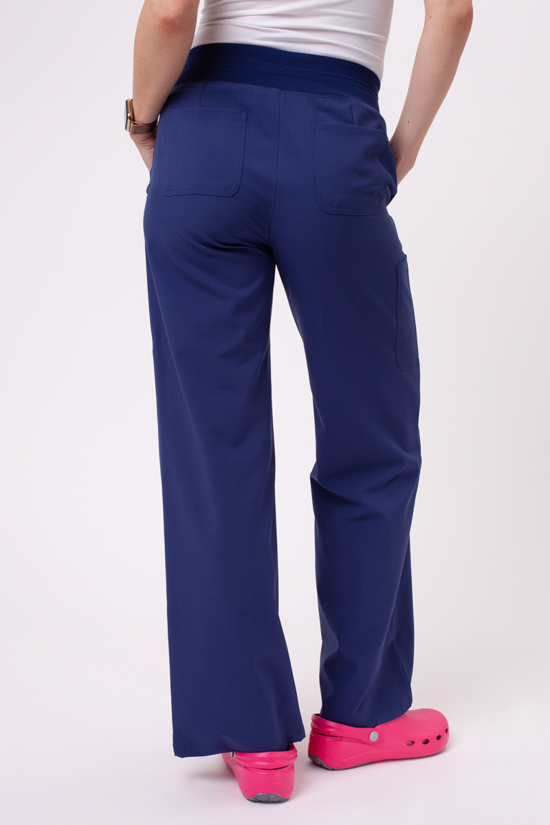 Spodnie medyczne damskie Maevn Momentum Wide Leg ciemny granat-3