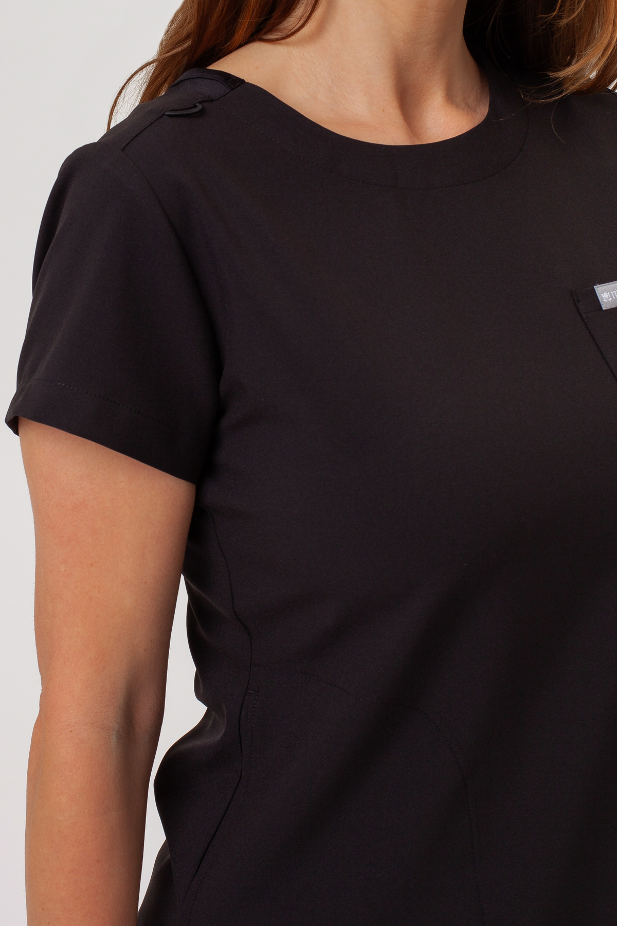 Bluza medyczna damska Maevn Momentum Round Neck czarna-3