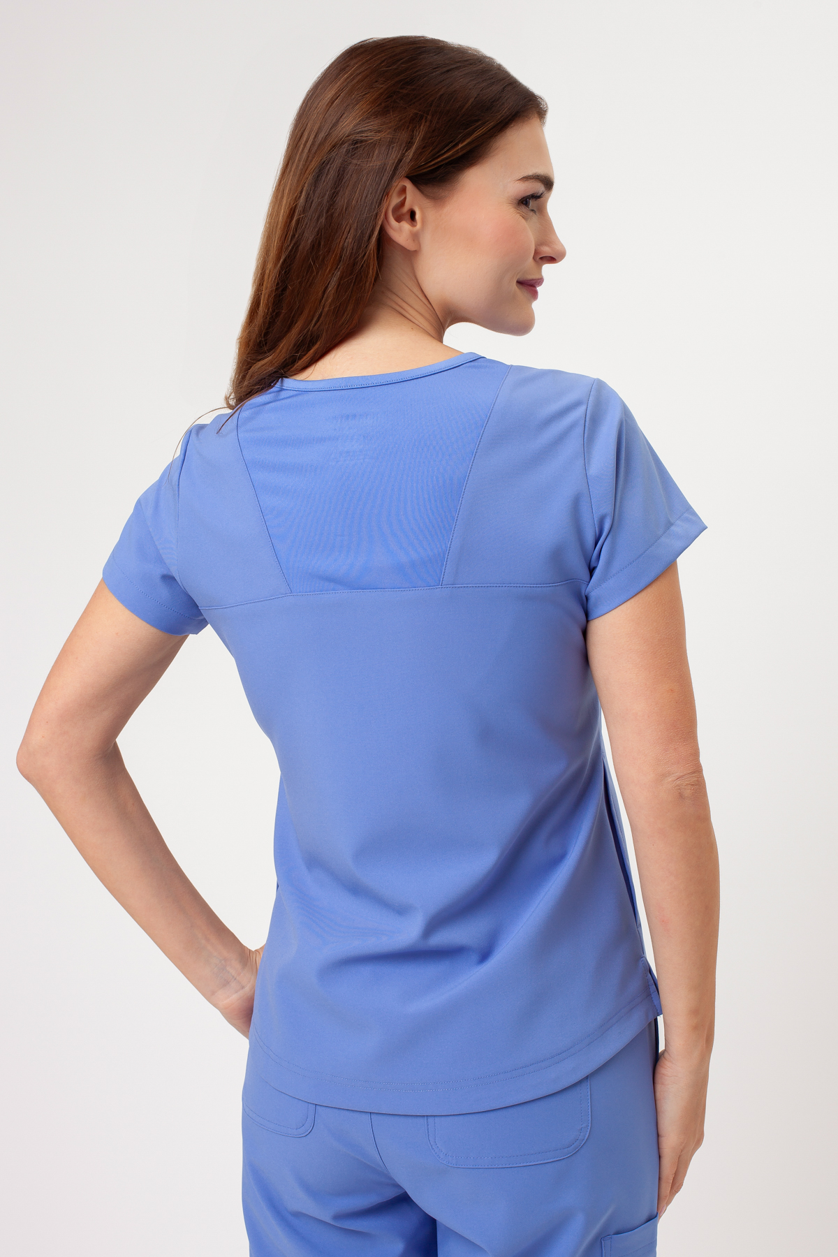 Bluza medyczna damska Maevn Momentum Round Neck klasyczny błękit-1