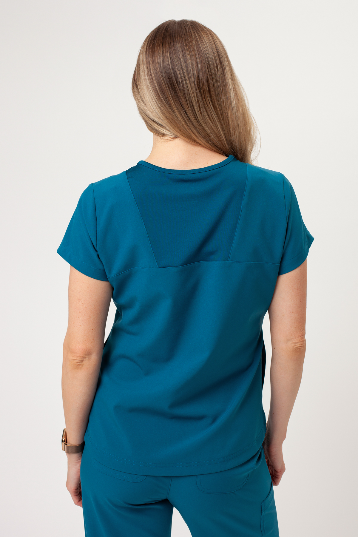 Bluza medyczna damska Maevn Momentum Round Neck karaibski błękit-2