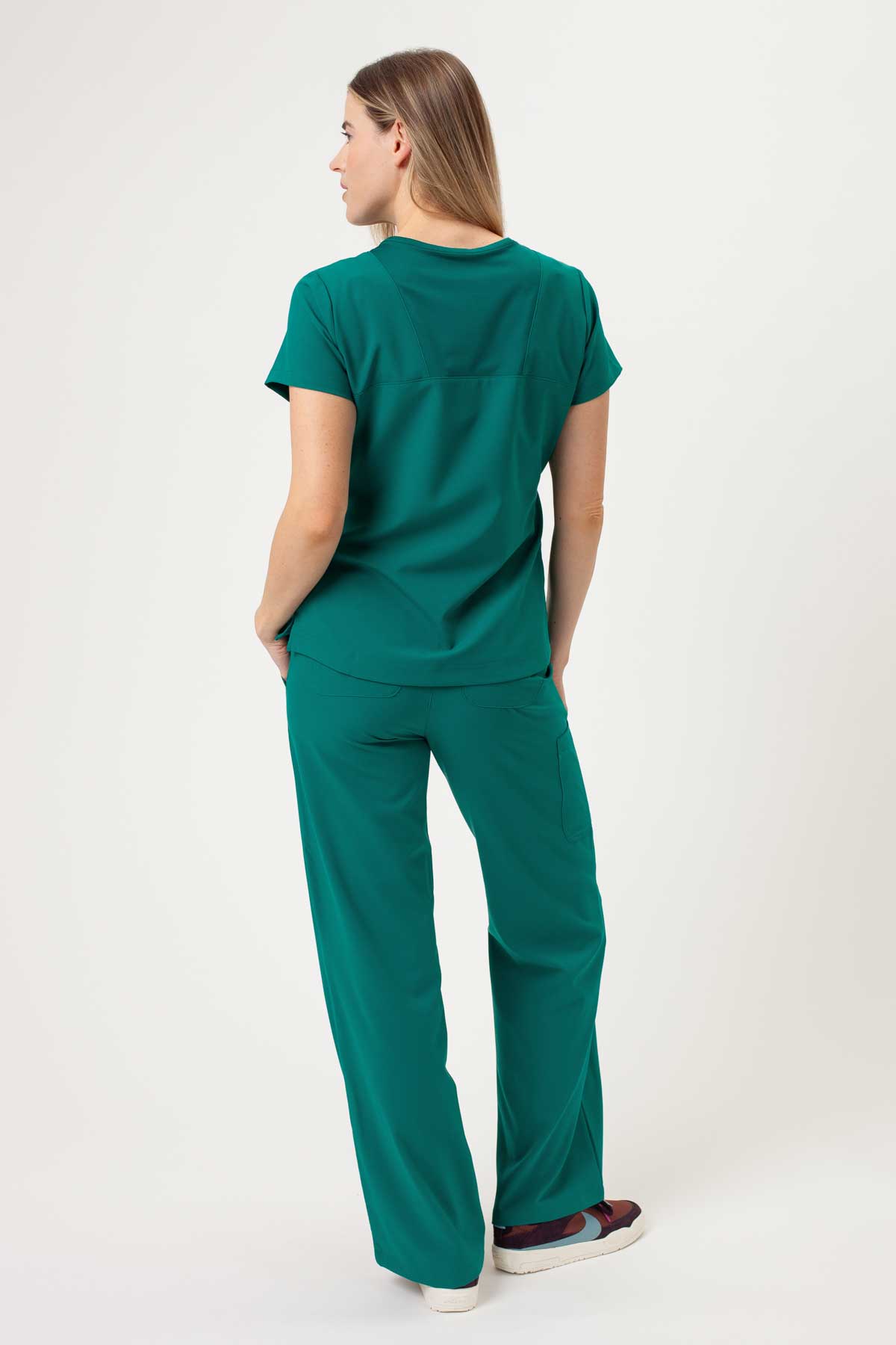 Spodnie medyczne damskie Maevn Momentum Wide Leg zielone-6