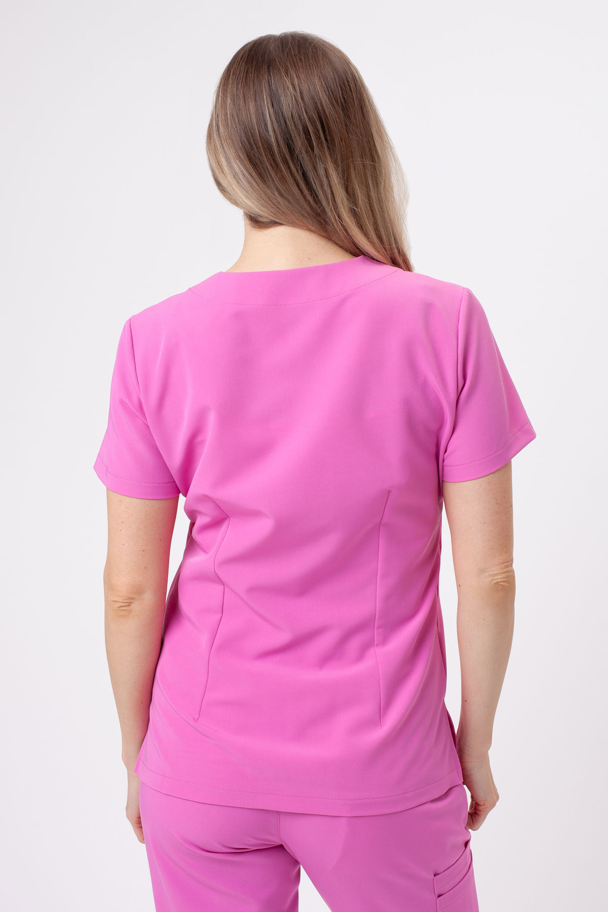 Bluza medyczna damska Sunrise Uniforms Premium Aura różowa-2