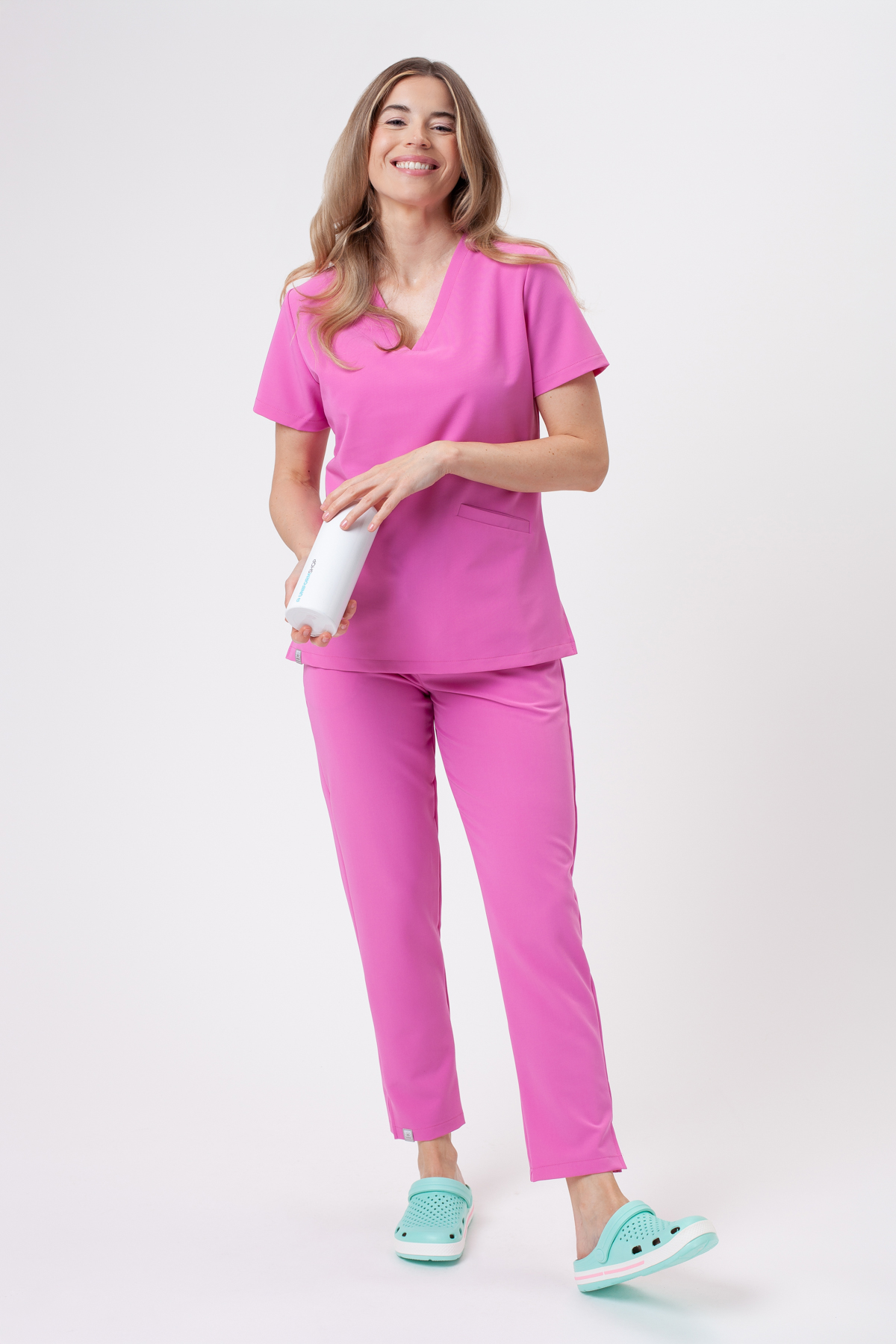Spodnie medyczne damskie Sunrise Uniforms Premium Pride różowe-5