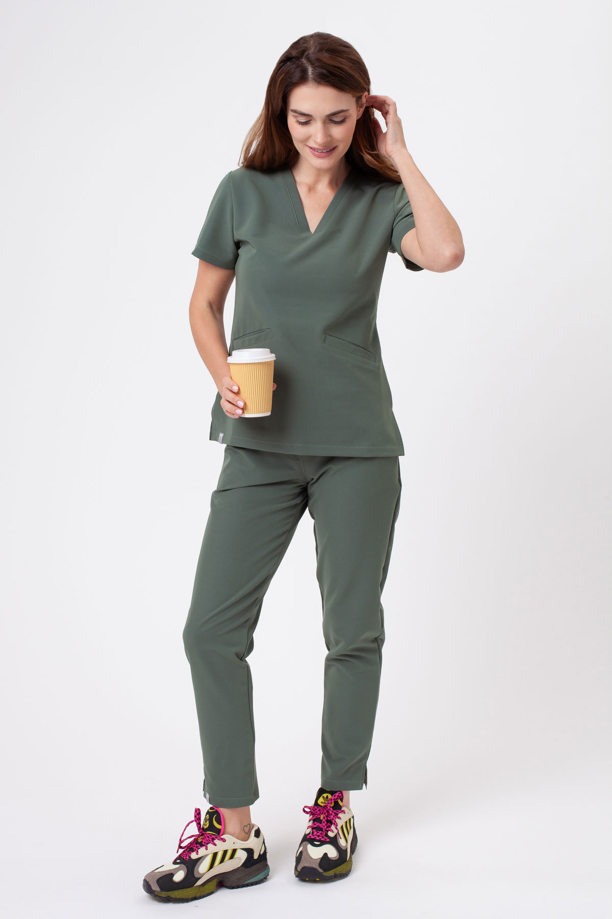 Komplet medyczny Sunrise Uniforms Premium Pride sage green-1