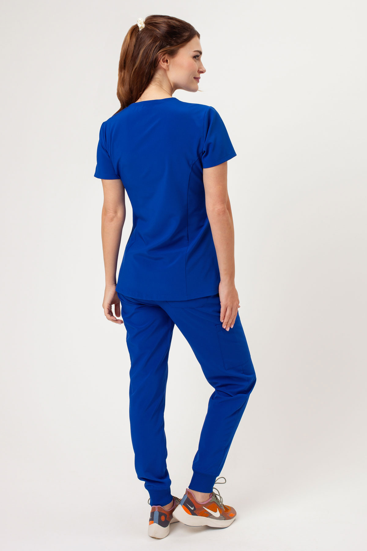 Spodnie medyczne damskie Dickies EDS Essentials Mid Rise jogger granatowe-1