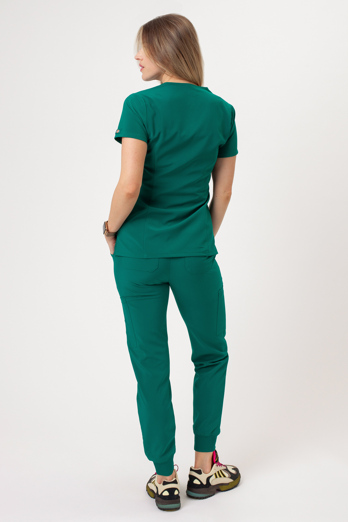 Bluza medyczna damska Dickies EDS Essentials V-neck zielona-6
